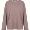 Лонгслів з білим кантом капучино, onesize