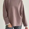 Лонгслів з білим кантом капучино, onesize