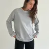 Лонгслів з білим кантом сірий, onesize
