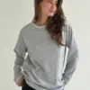 Лонгслів з білим кантом сірий, onesize