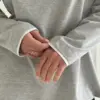 Лонгслів з білим кантом сірий, onesize