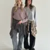 Лонгслів з білим кантом капучино, onesize