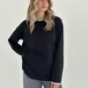 Лонгслів з білим кантом чорний, onesize