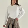 Лонгслів з білим кантом білий, onesize