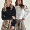 Лонгслів з білим кантом білий, onesize