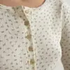 Рібана комбінезон з довгим рукавом блакитна квітка