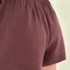 Мусліновий набір 2-шаровий футболка та шорти шоколад