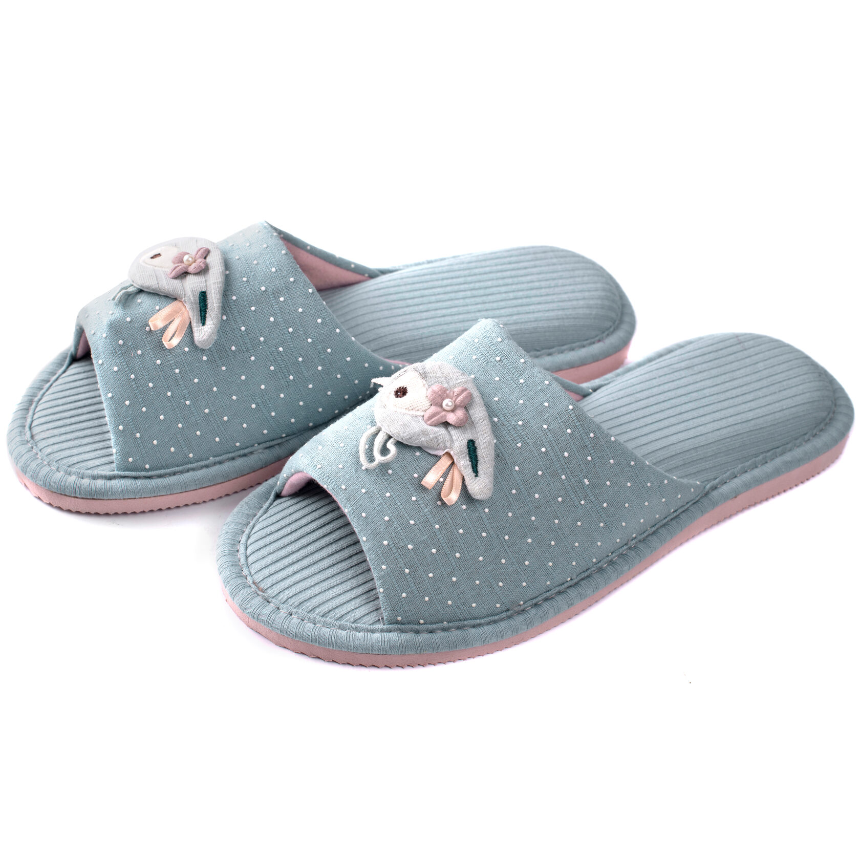 Капці домашні жіночі HS-VL пташка бірюза