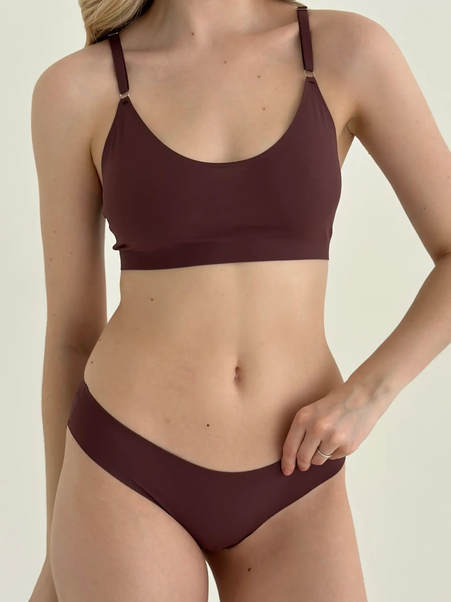 Білизна топ безшовний коричневий