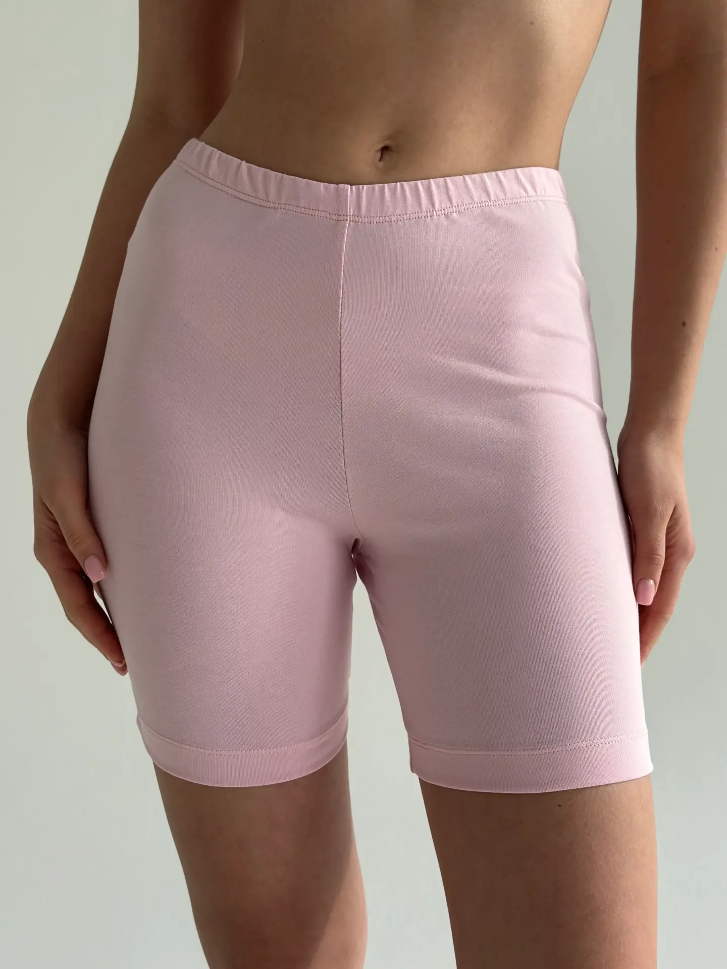 Трикотаж Кулір шорти рожеві