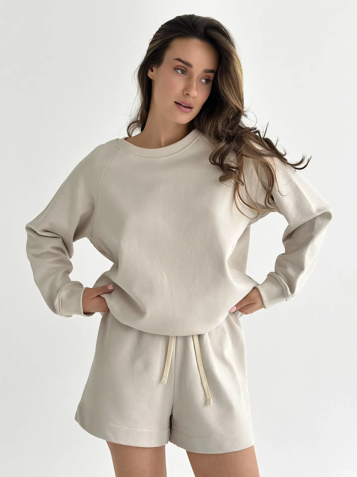 Бавовна Світшот трикотаж 3-х. нитка бежевий