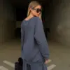 Бавовна Світшот трикотаж 3-х.нитка синій