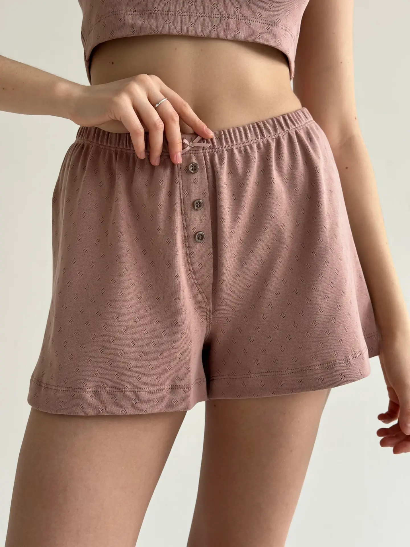 Рібана шорти з гульфіком візон