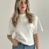 Футболка приталена котон біла