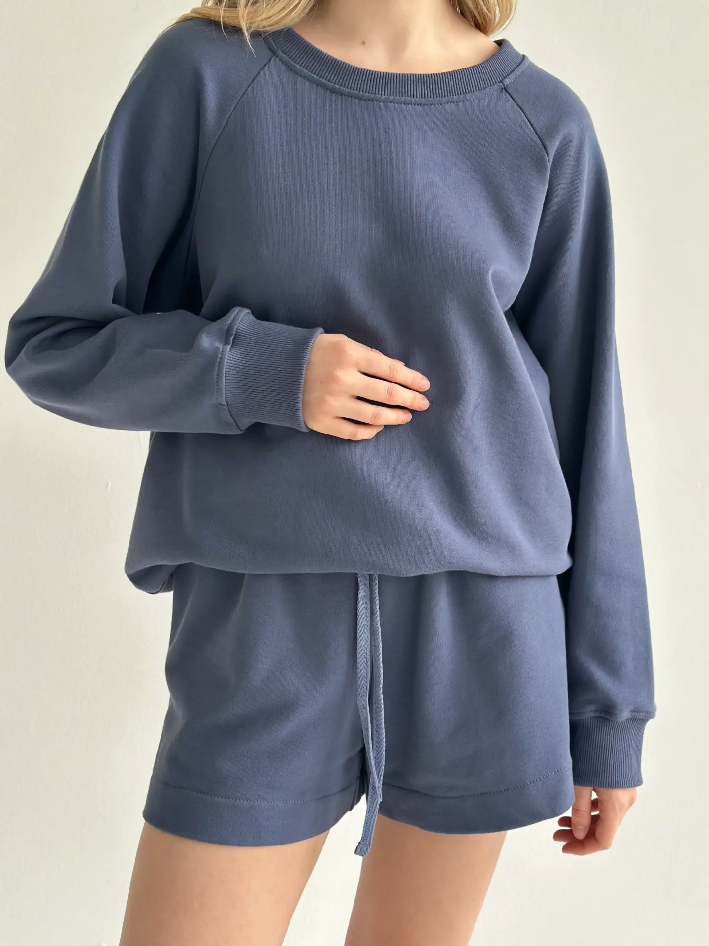 Бавовна Світшот трикотаж 3-х.нитка синій