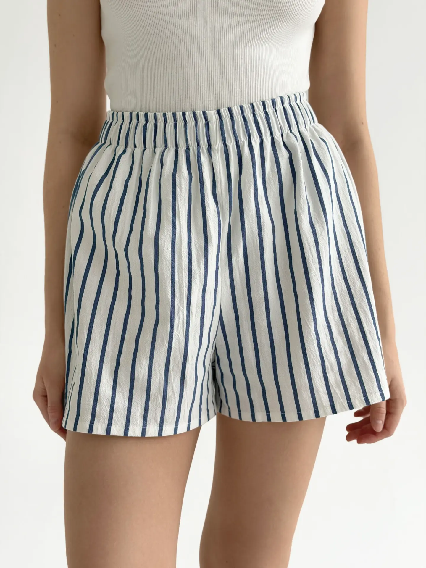 Шорти Моно котон “бірюзова смужка на молочному”