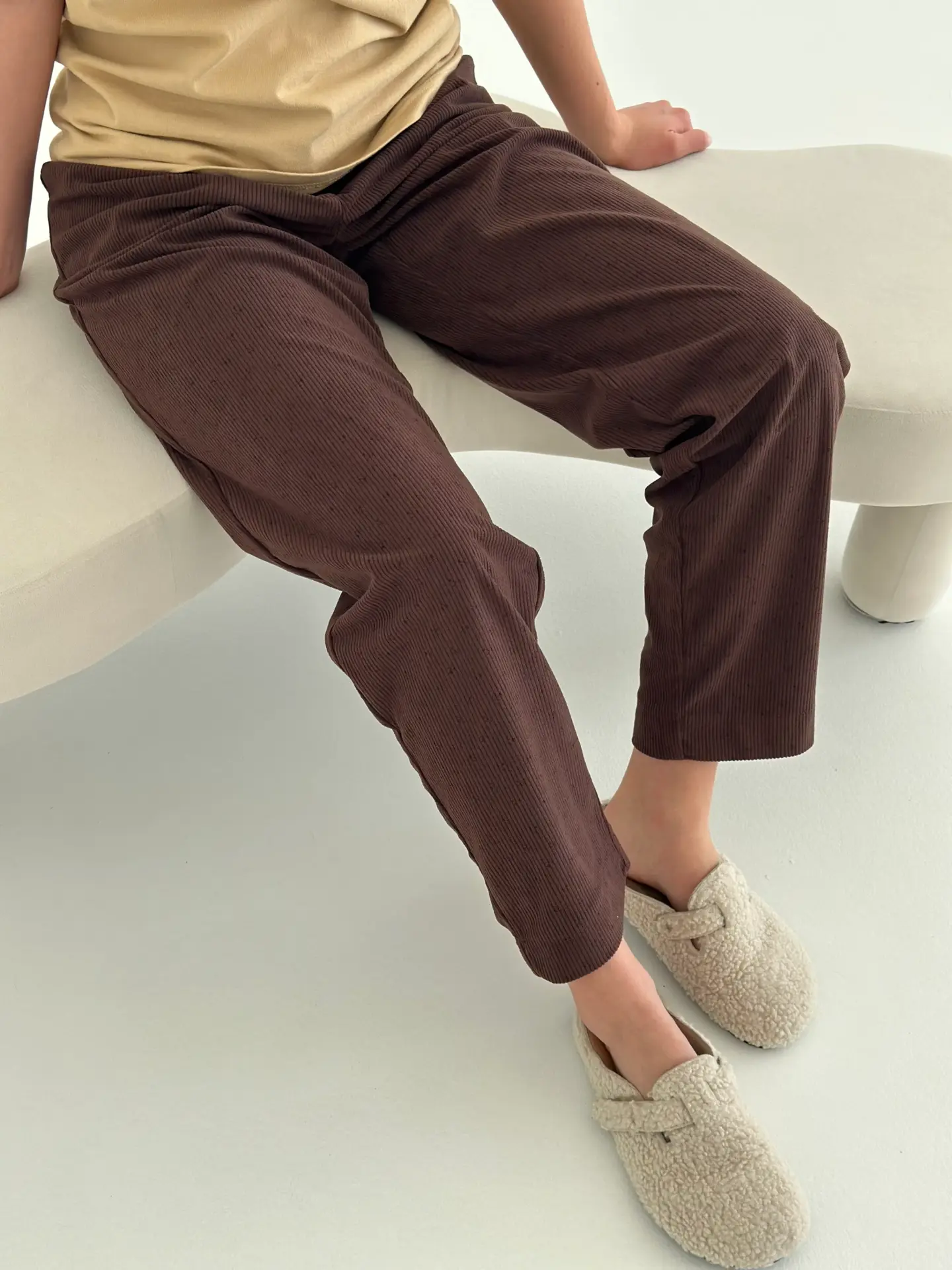 Вельвет штани МОМИ “бутон на коричневому”