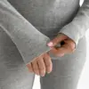 Комплект лонгслів зі стійкою та лосини трикотаж вафельний сірий