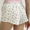 Шорти муслін МОНО синя троянда на молочному