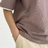 Футболка з білим кантом капучино, onesize