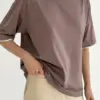 Футболка з білим кантом капучино, onesize