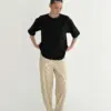 Футболка з білим кантом чорна, onesize