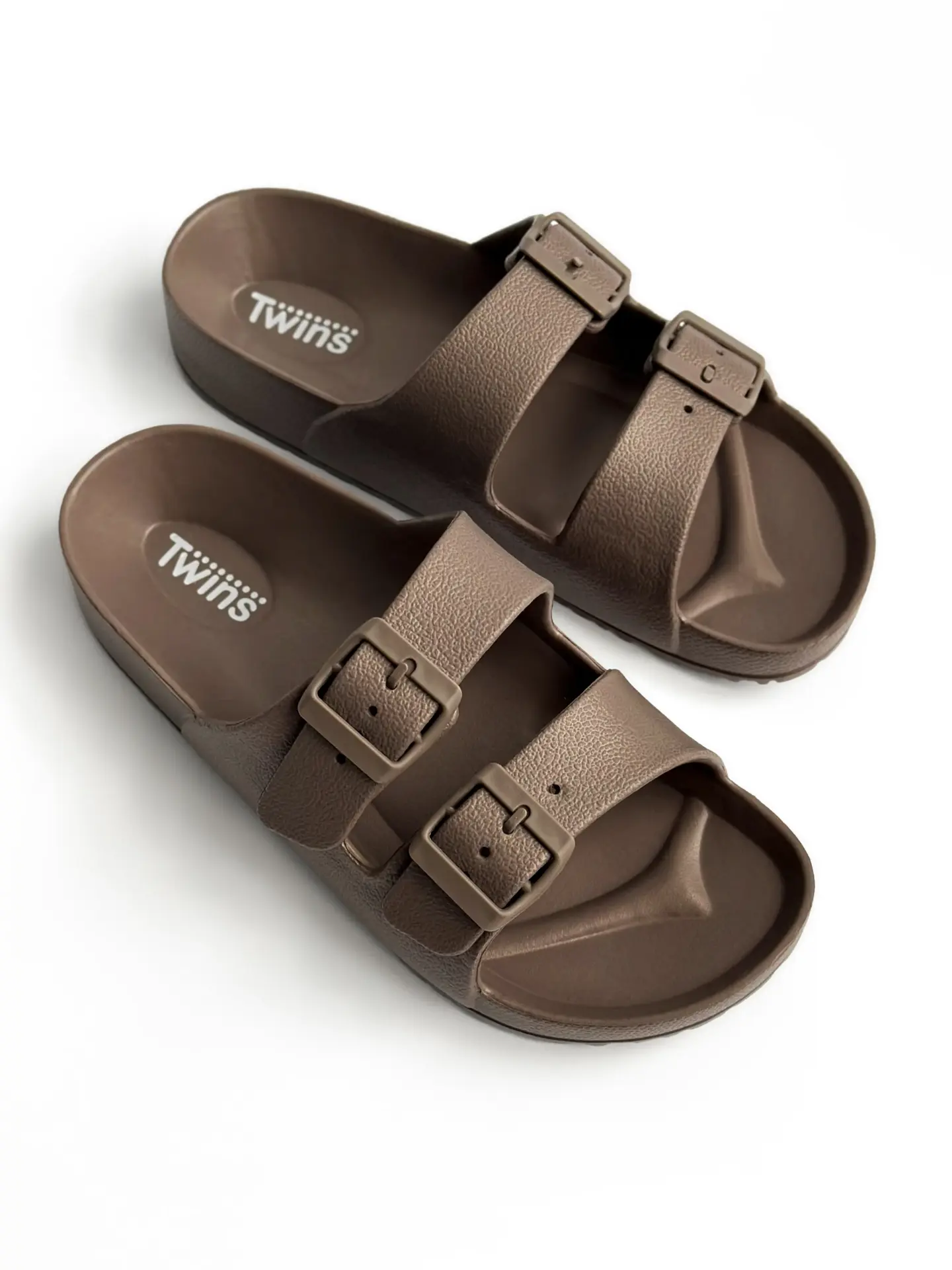 Twins капці пляжні та вуличні з регуляторами темно-шоколадні (=)