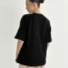 Футболка з білим кантом чорна, onesize