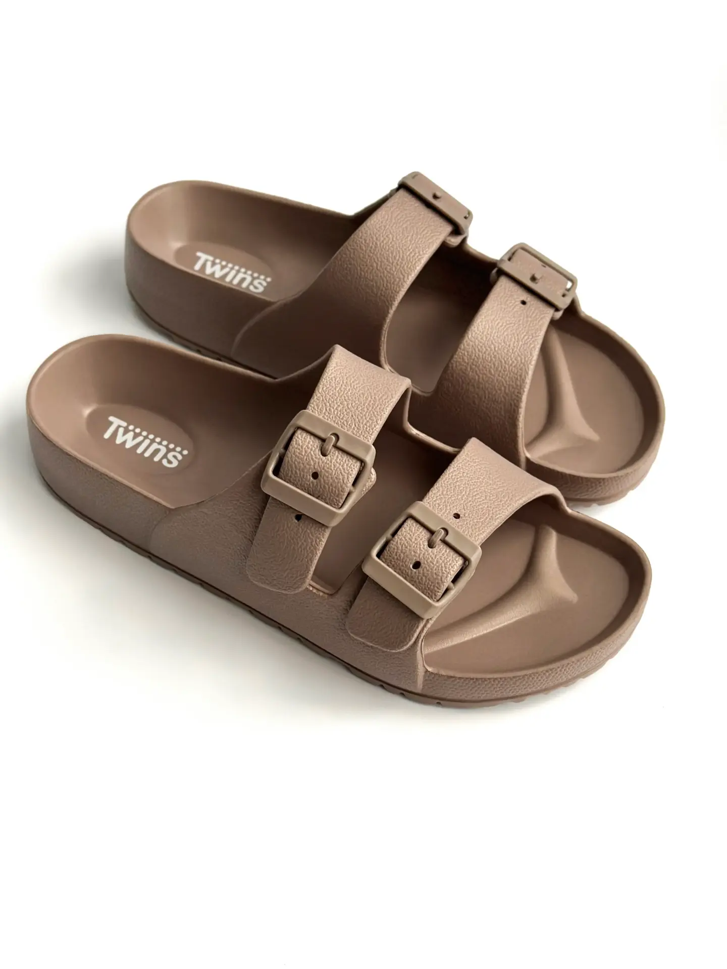 Twins капці пляжні та вуличні з регуляторами коричневі (=)