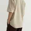 Футболка з білим кантом бежева, onesize