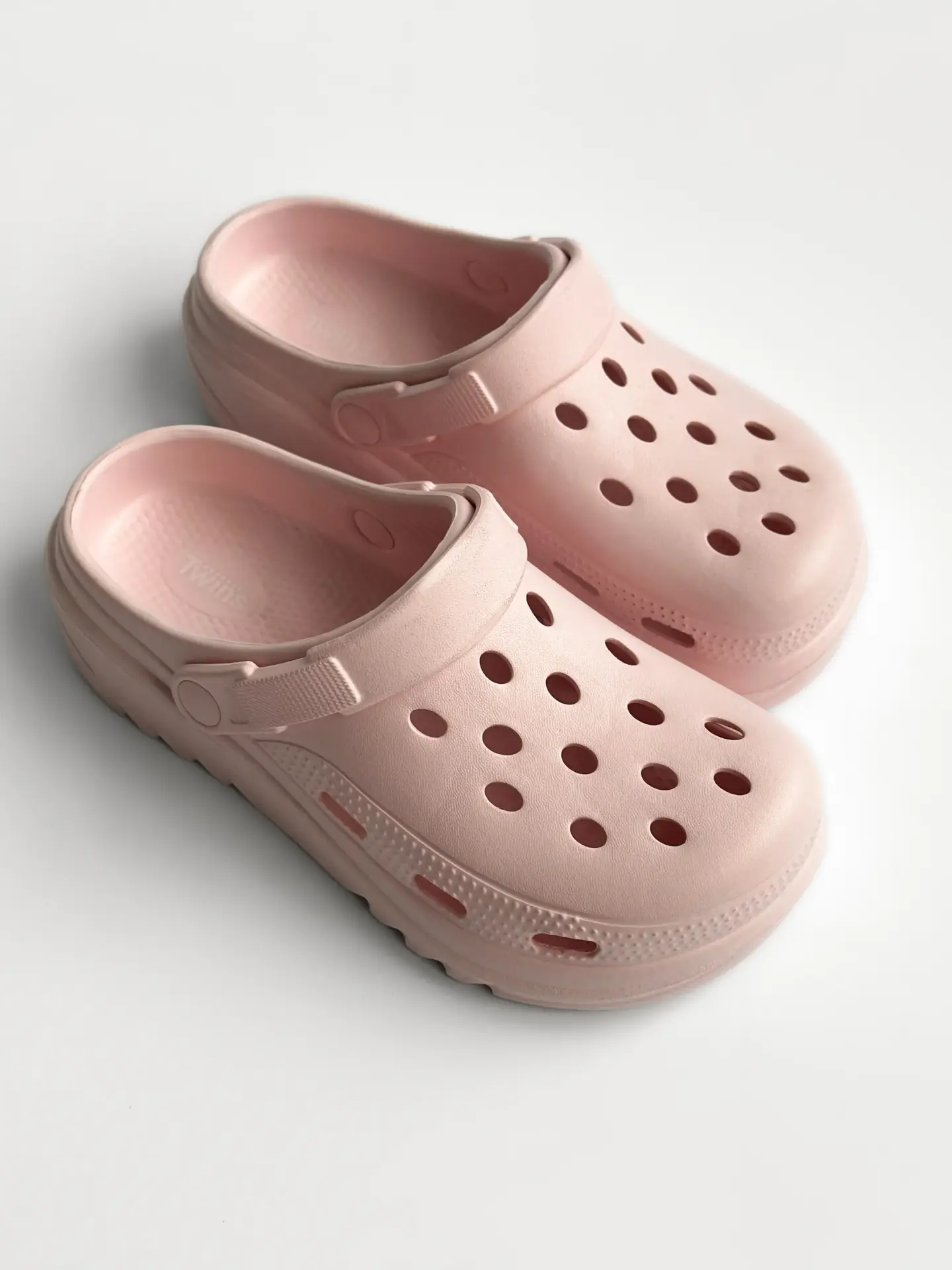 Twins капці сабо пляжні та вуличні пудрові