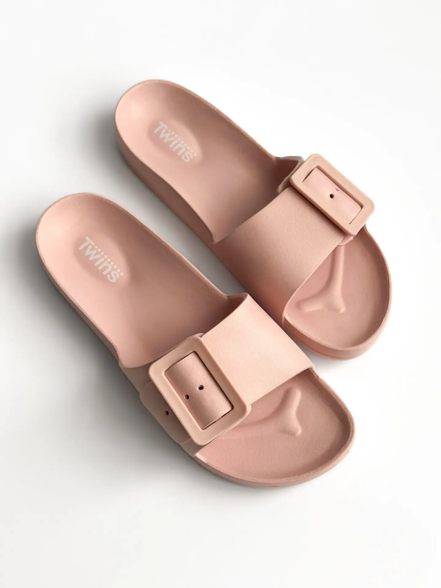 Twins капці пляжні та вуличні з ремінцем пудрові (=)