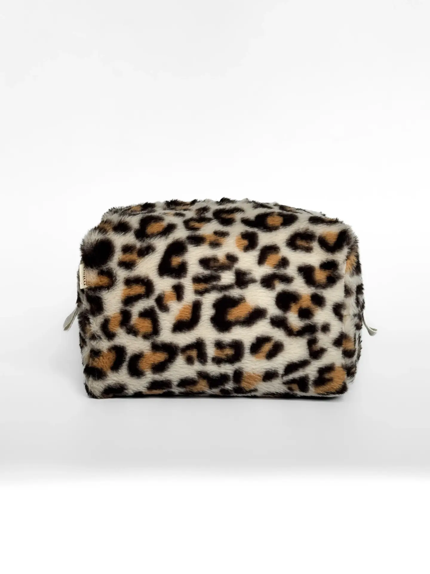 Косметичка хутро Лео беж середній квадрат