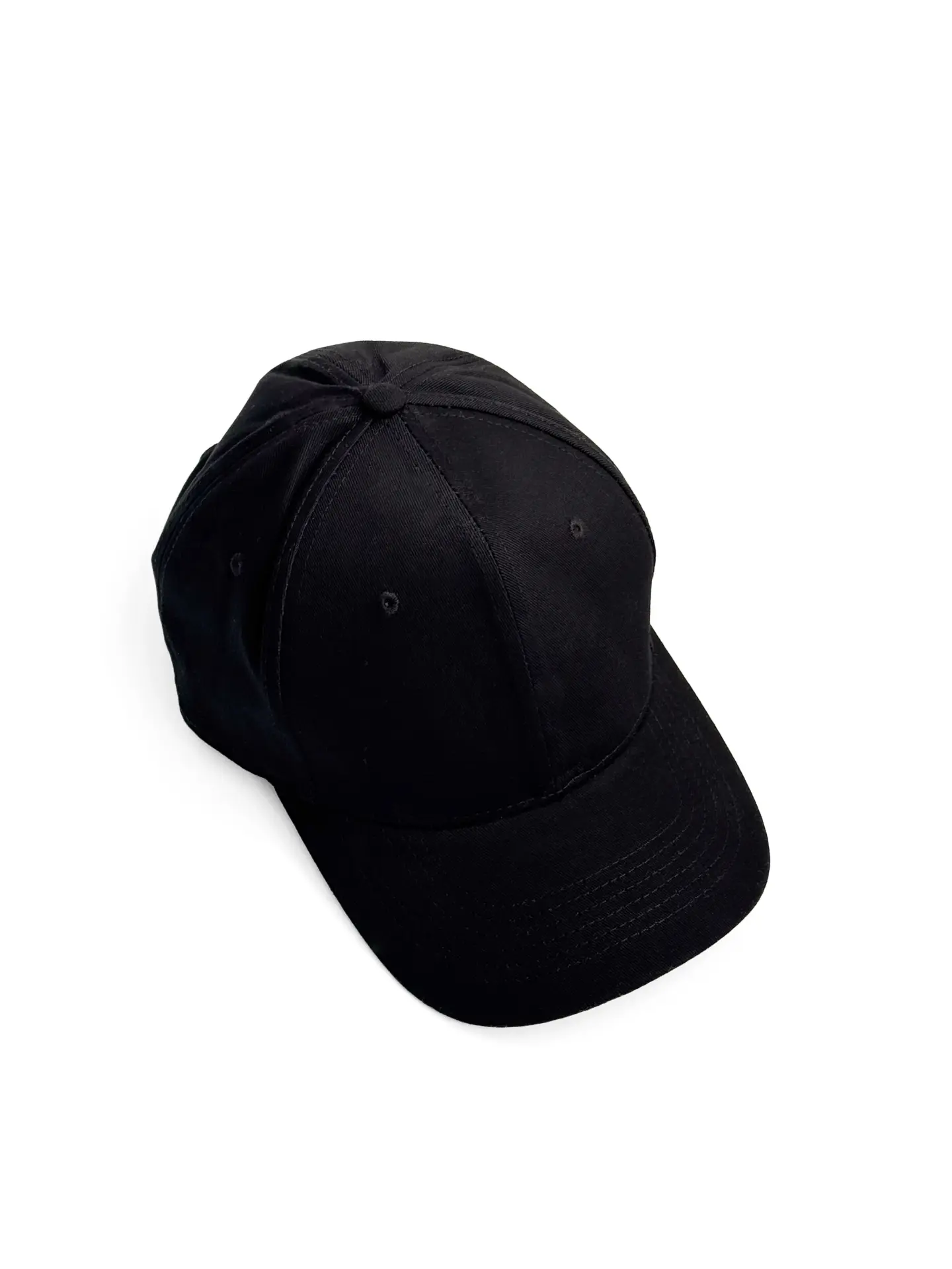 Кепка чорна з натурального котону (100% бавовна)