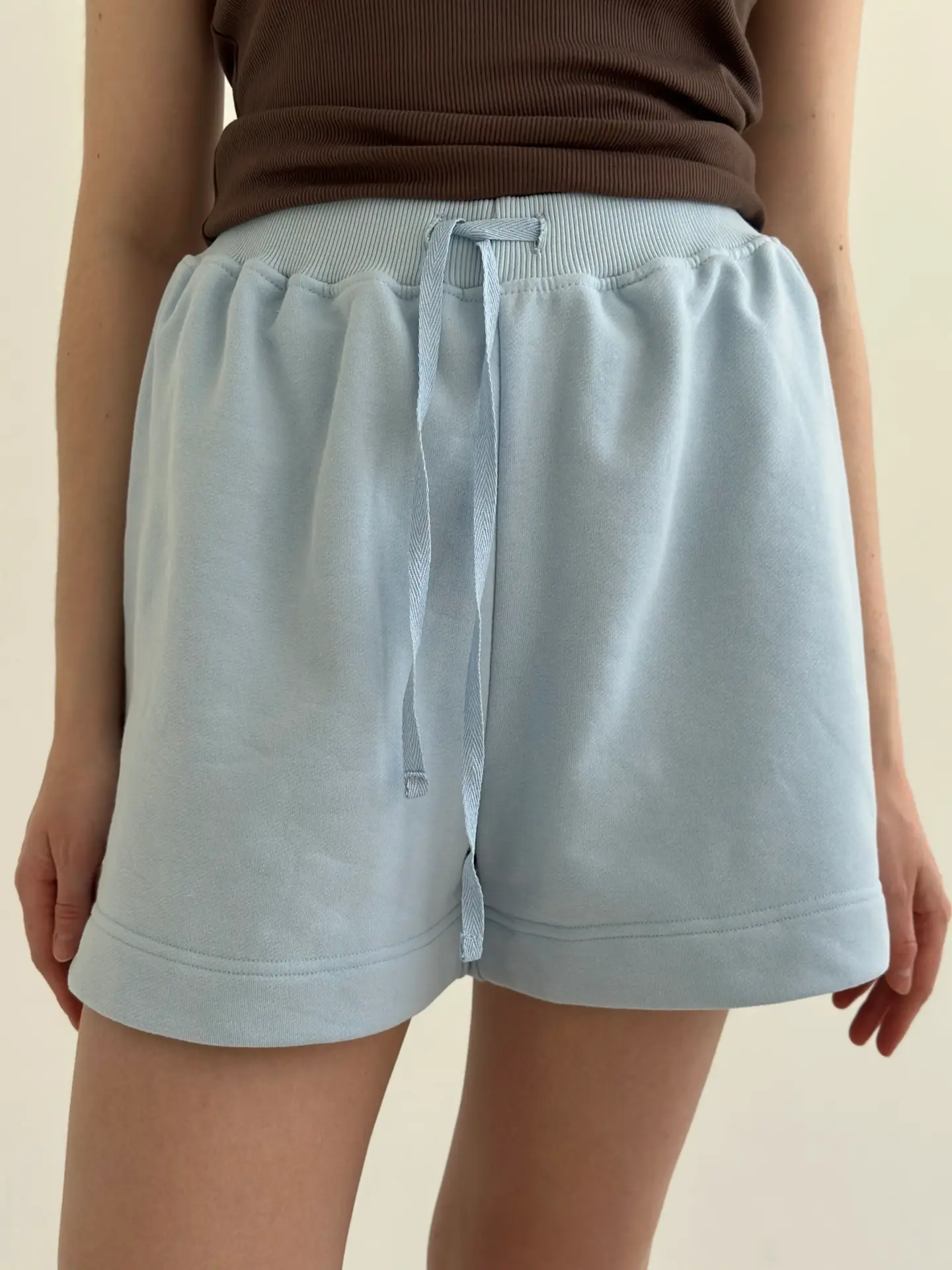 Бавовна Шорти трикотаж 3-х.нитка блакитні