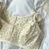 Білизна Топ блакитна квітка рібана