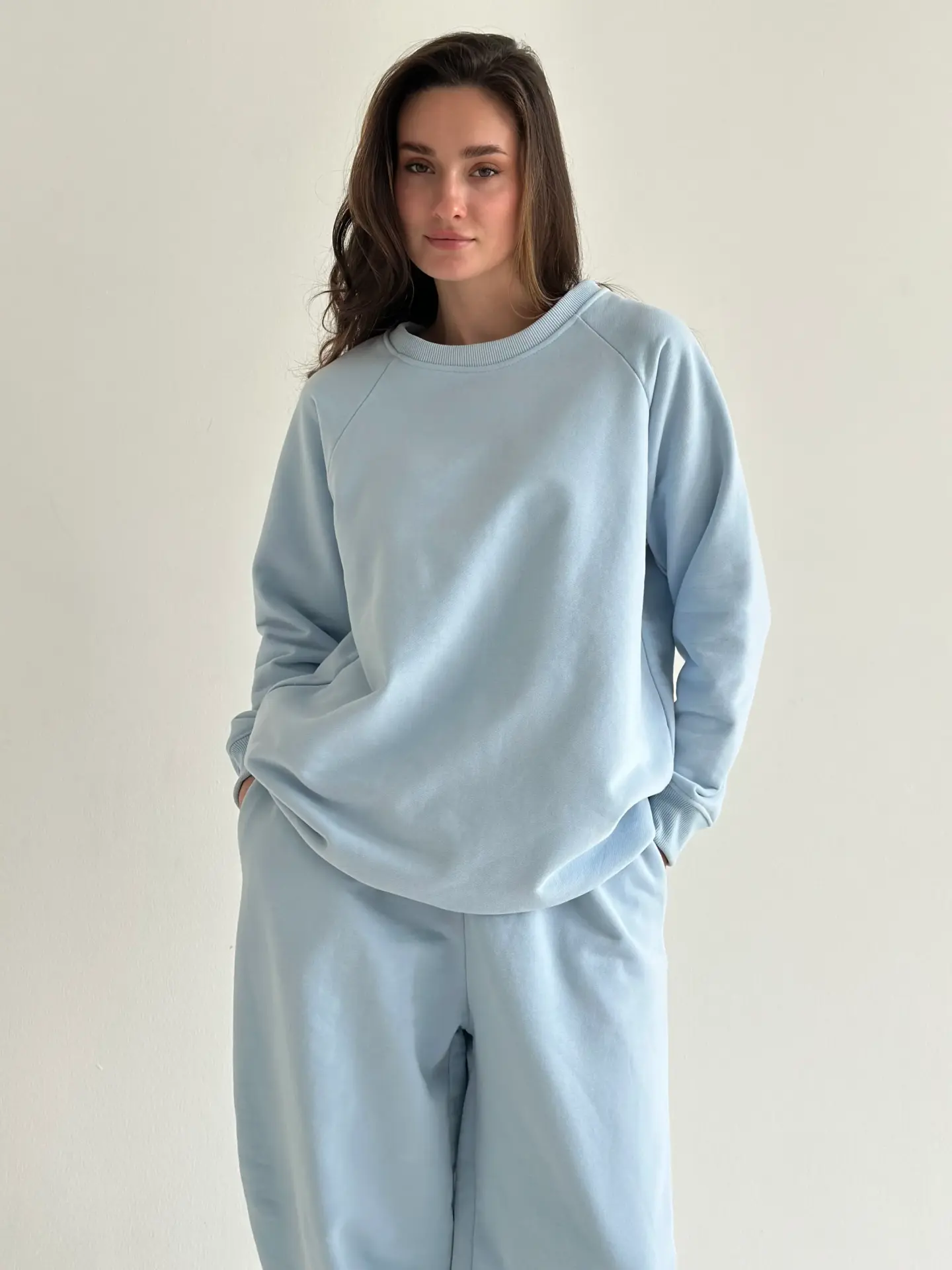 Бавовна Світшот трикотаж 3-х. нитка блакитний