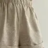 Костюм блузка та шорти льон вишивка бежевий