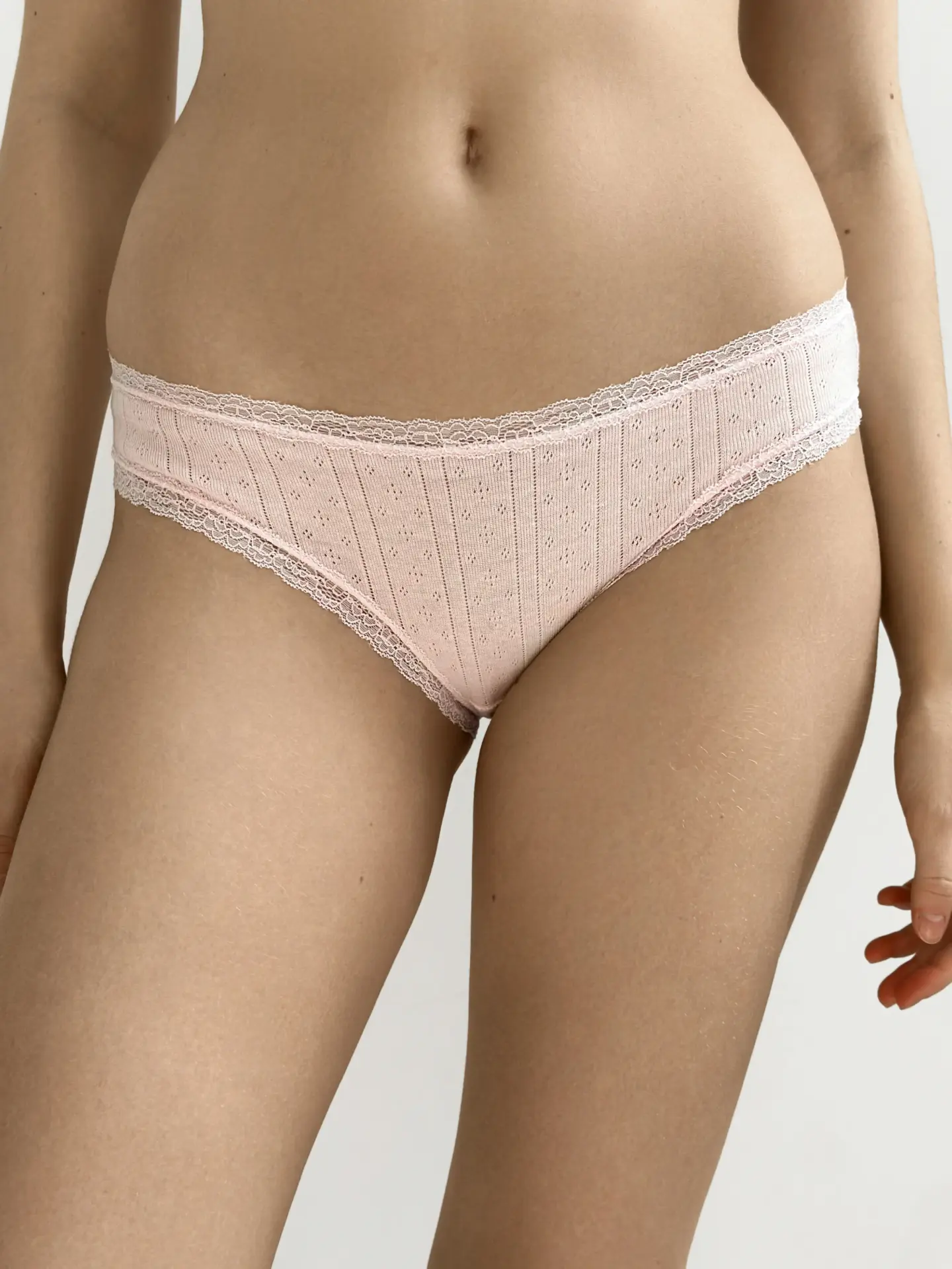 Білизна трусики сліпи базові з мереживом рожеві
