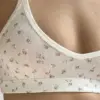 Білизна топ базовий білий у квіточку