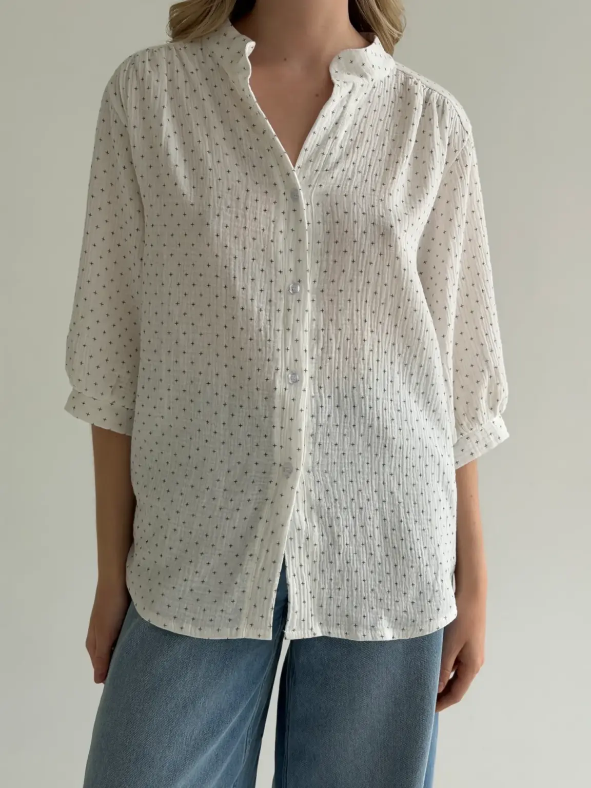 Сорочка муслін плюсик на молочному