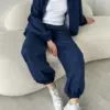 Костюм котон Бомбер та Штани синій