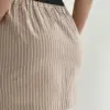 Спідниця коротка котон смужка на гудзиках беж/молоко