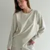 Костюм лонгслів та штани махра меланж