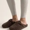 Клоги жіночі Teddy з ремінцем коричневі