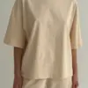 Костюм трикотаж Футболка та Штани бежевий