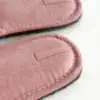 Капці домашні жіночі відкриті замшеві рожеві з наліпкою Зайчик