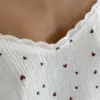 Костюм муслін Майка та Шорти сердечко коричневе на молочному