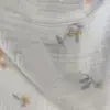 Сорочка муслін квітка з блакитним листком на молочному, SALE (з дефектами)