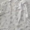 Сорочка муслін квітка з блакитним листком на молочному, SALE (з дефектами)